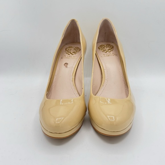 VINCE CAMUTO ZELLA Petal Patent Leather Designer Platform Pump Size 8 - Picture 2 of 10